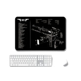 2 PCS Heat Transfer Non-Slip Single-Sided Office Gaming Mouse Pad, 2mm, 3mm